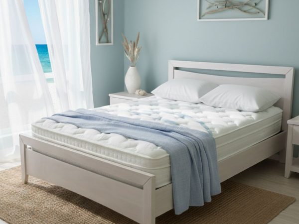 Simply Beds | Upholstered White Timber Miko Bed