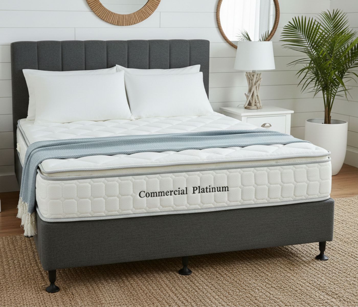 Simply Beds | Commercial Platinum - Medium Firm Pocket Coil Ensemble Simply Beds | Commercial Platinum - Medium Firm Pocket Coil Ensemble